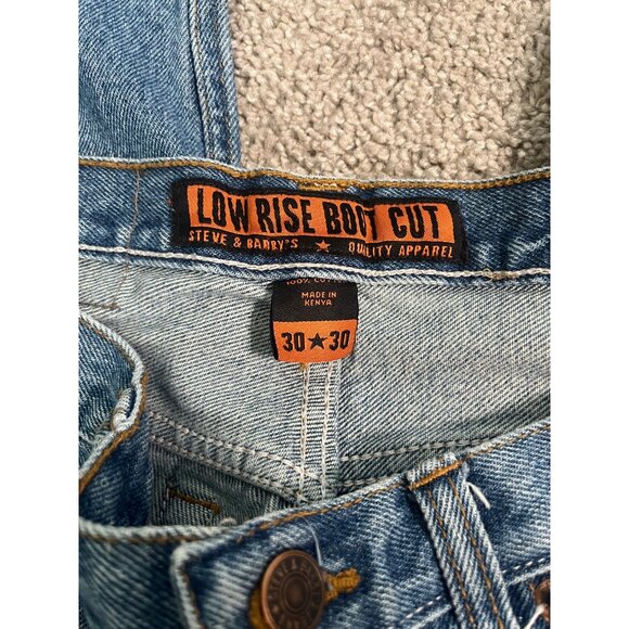 Steve & Barrys Red Star Denim Low Rise Bootcut Jeans S&B 100% Cotton - Picture 7 of 8